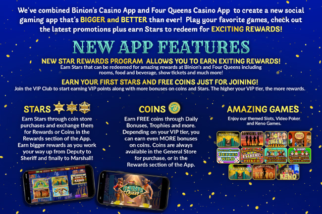 My Four Queens Gaming App Features